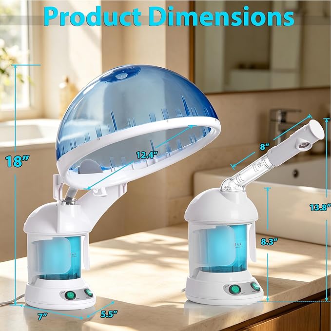 SUPER DEAL Hair Steamer PRO 3 in 1 Multifunction Ozone Facial Steamer - Image 4