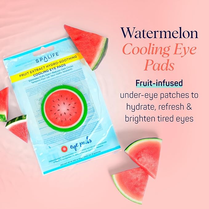 SpaLife Watermelon Cooling Eye Pads, Mothers Day Gifts, 48 Hydrating Under Eye - Image 2