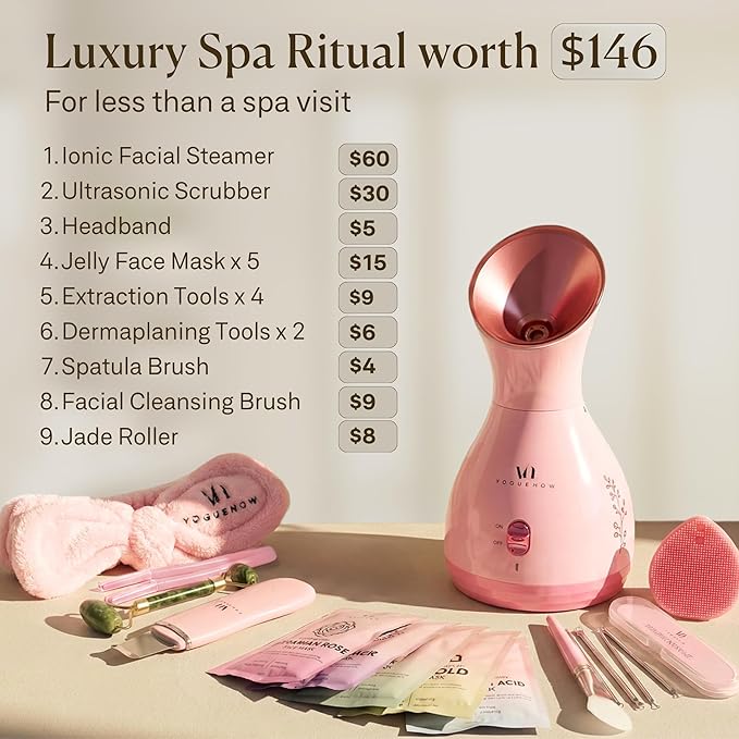 Facial Steamer Spa Kit with Complimentary 17 Skin Care Tools | Face Steamer - Image 3