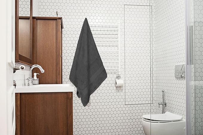 Large Bath Towels Pack of 6 – 24" x 50", 100% Cotton Terry – Soft, Quick-Dry & - Image 4