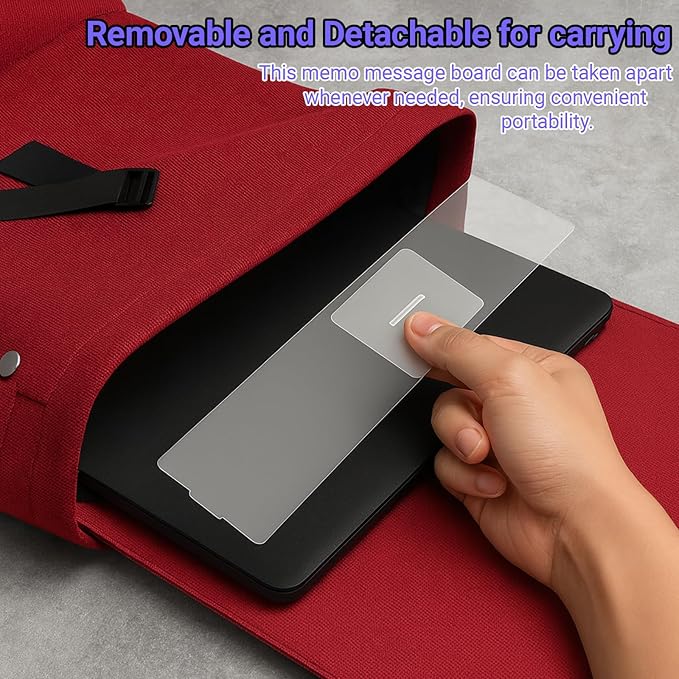 Removable Sticky Note Holder, Acrylic Desktop Memo Message Board, Transparent Portable Monitor Memo Stand for Any Computer and Laptop (2*Board+2*Base)