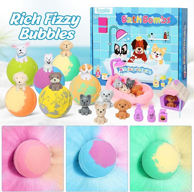 Bath Bombs for Kids with Toys Inside for Girls Boys, 12 Pack Kids Bath Bombs - Image 4