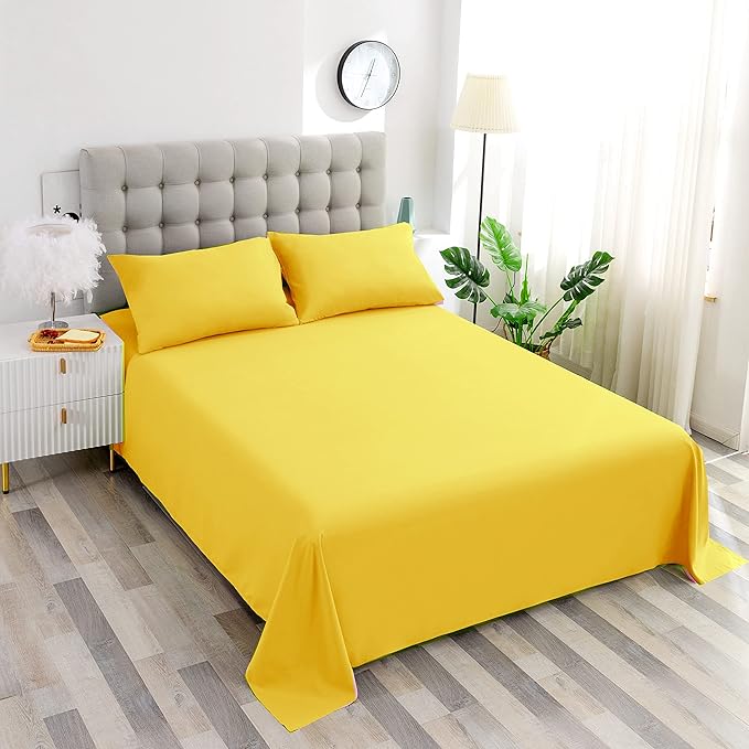 Sfoothome Flat Sheet Single, 1 Pack Solid Flat Sheet Smooth Touch Hotel Quality - Image 5
