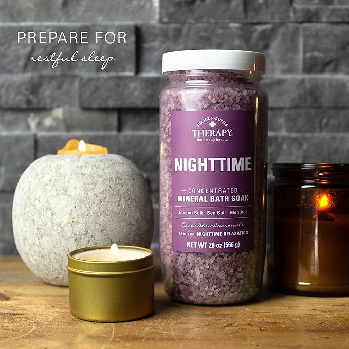 Village Naturals Therapy Nighttime Concentrated Mineral Bath Soak, 20 oz - Image 8