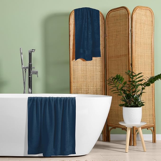 BELZZI Home Ultra Soft 4 Pack Oversized Bath Towel Set 27x54, Cotton Compact - Image 5