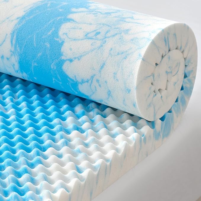 SINWEEK 2 Inch Egg Crate Memory Foam Mattress Topper Full Size, Soft Mattress by SINWEEK