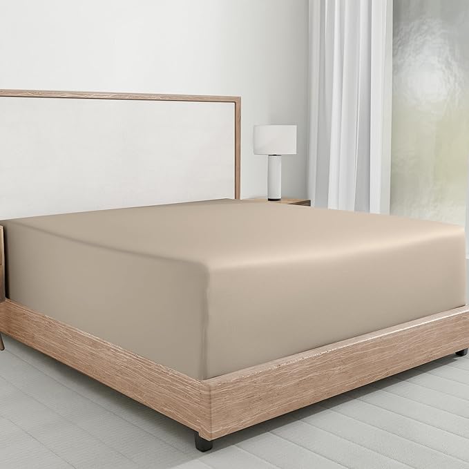 California Design Den Twin XL Fitted Sheet Only, Soft 100% Cotton Sateen by CaliforniaDesignDen