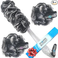 SHOWER BOUQUET Loofah-Charcoal Back-Scrubber & Bath-Sponge Set // 1 by ShowerBouquet%C2%AE