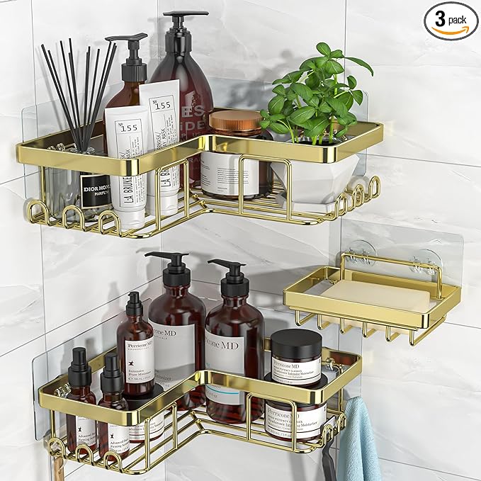 YASONIC Corner Shower Caddy, Rustproof Stainless Steel Shower Organizer by YASONIC