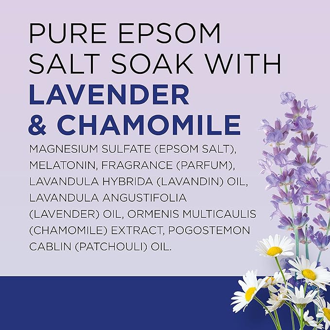 Dr Teal's Epsom Salt Soak, Lavender & Chamomile, 3 lbs | Pack of 2 | Sleep - Image 12