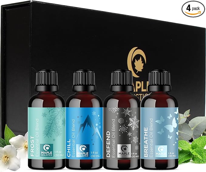 Winter Essential Oils Set for Diffuser by MapleHolistics