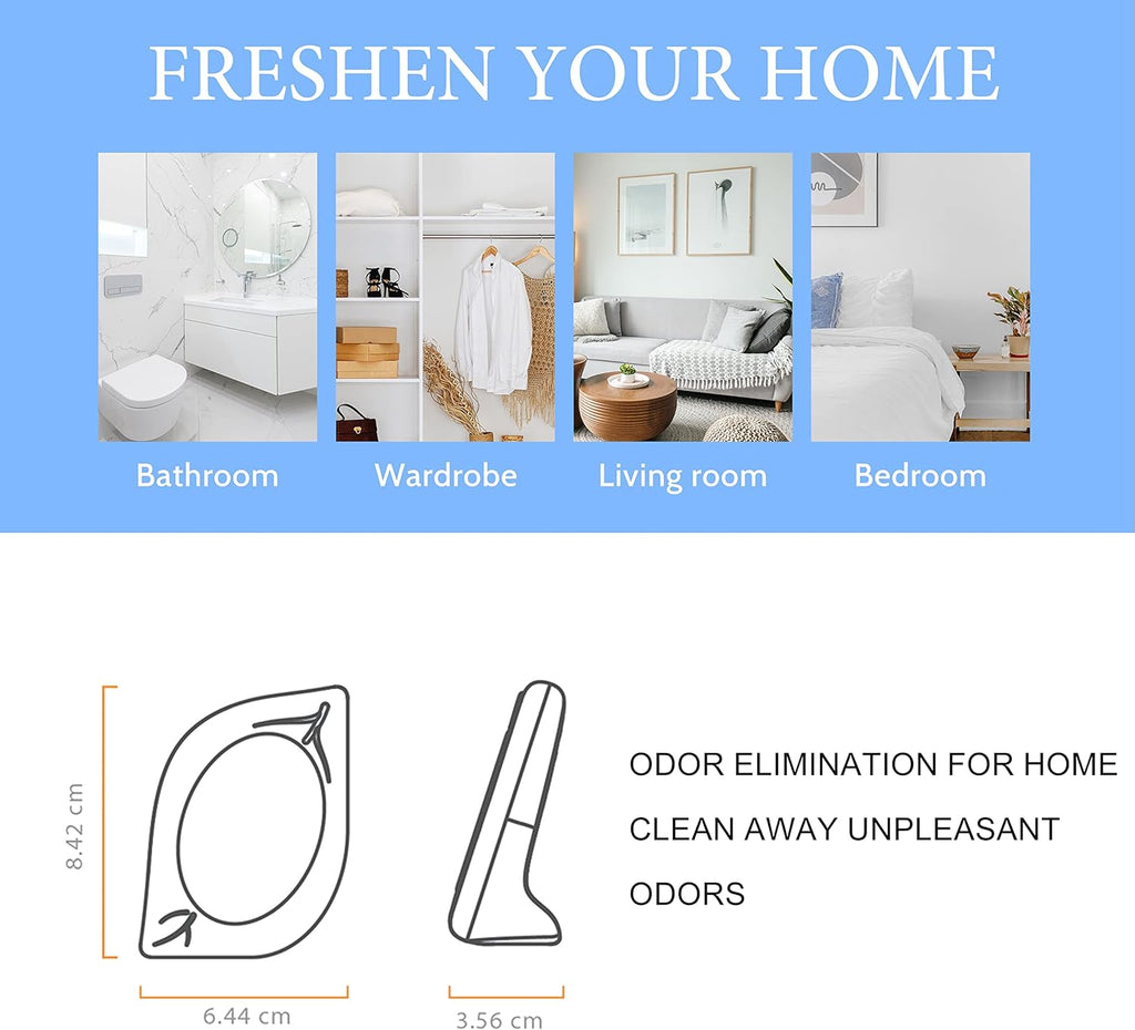 Air Freshener for Home, 4 Pack, Fresh Scent, Odor Eliminator for Small Area Closets Bathroom Pets Strong Odor, Up to 120 Days