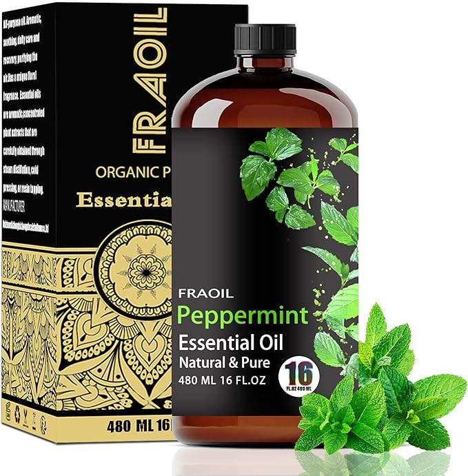 Peppermint Essential Oil, Peppermint Oil 16 Fl Oz 480 ML by FRAOILESSENTIALOIL