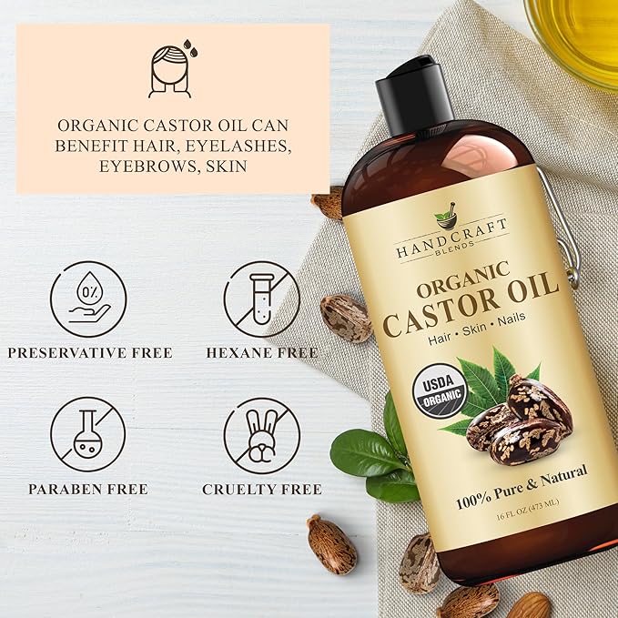 Handcraft Blends Organic Castor Oil 16 Fl Oz | Roll on Bottle | 100% Pure and - Image 4