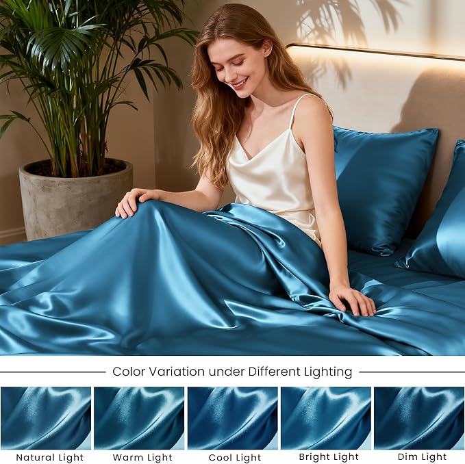 Love's cabin Full Size Satin Sheet Sets - Image 7