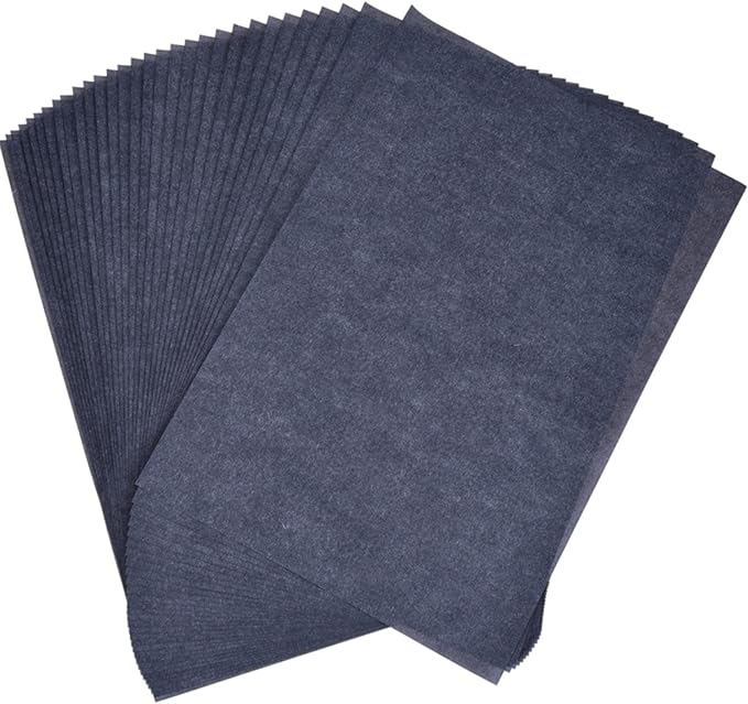 Outus 30 Pack Carbon Papers for Tracing, Graphite Carbon Copy Tracing Paper for Canvas Wood(9 x 13 Inch,Black)