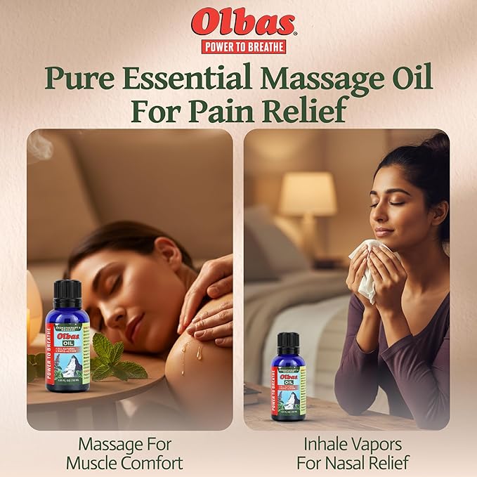 Olbas Massage and Aromatherapy Oil, 1.01 Fl Oz, body massage oil, Swiss Herbal - Image 4