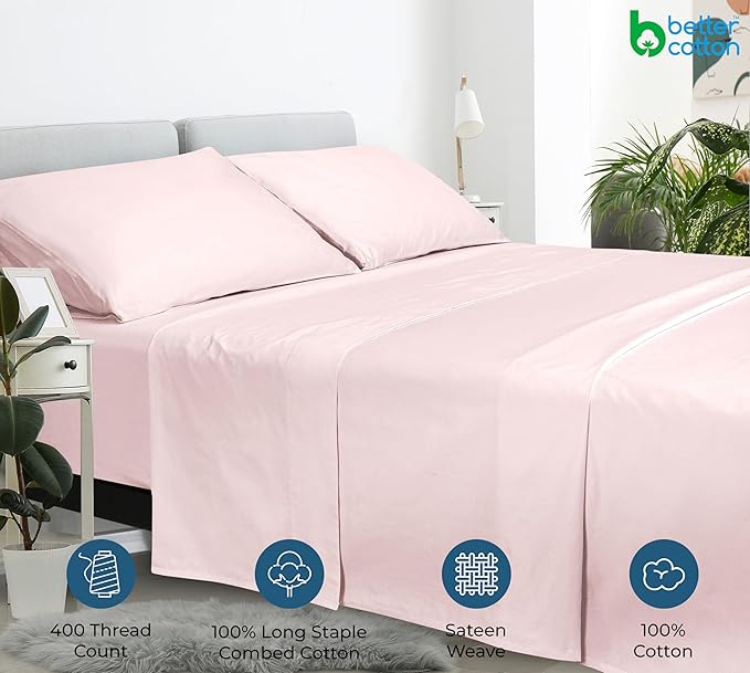 400 Thread Count 100% American Grown Cotton Flat Sheet - Image 7