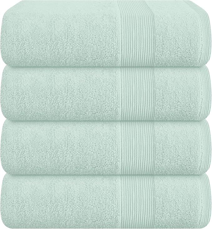 Belizzi Home 4 Pack Bath Towel Set 27x54, 100% Ring Spun Cotton, Ultra Soft by Unknown