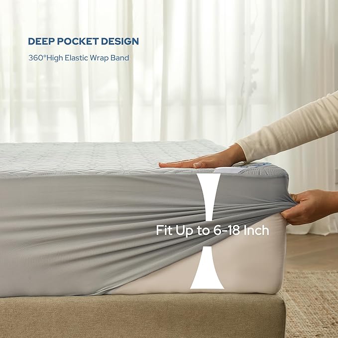 BEDLORE Waterproof Mattress Protector, Twin XL Size Mattress Pad - Image 4