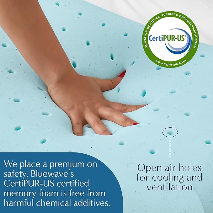 Bluewave Bedding Extra Slim Gel Memory Foam Pillow - Image 7
