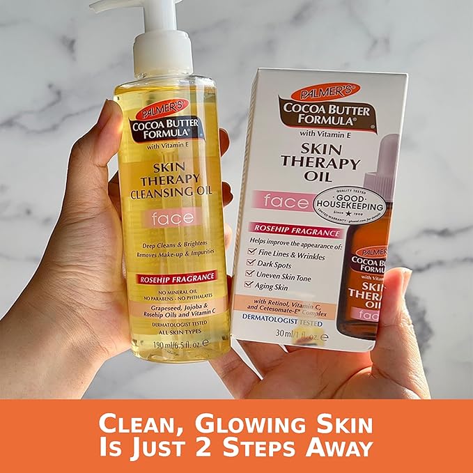 Palmer's Cocoa Butter Formula Skin Therapy Cleansing Oil, Gentle Makeup Remover - Image 6