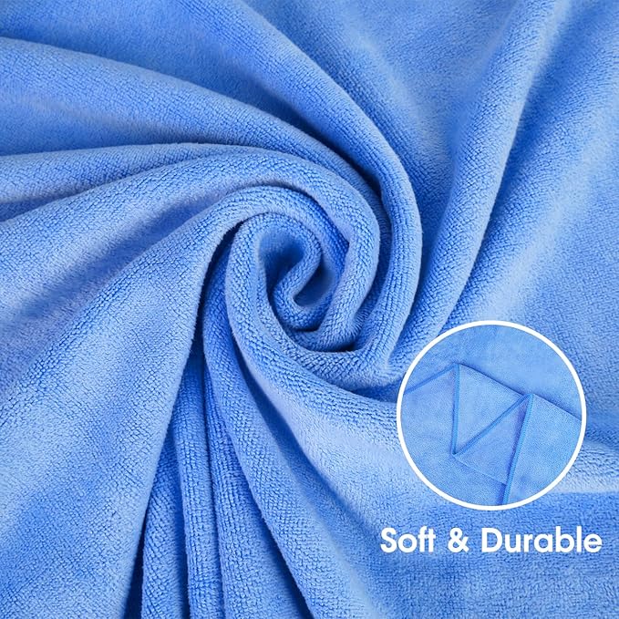 JML Bath Towel, Microfiber Bathroom Towels Set 6 Pack 30" x 60" - Image 2