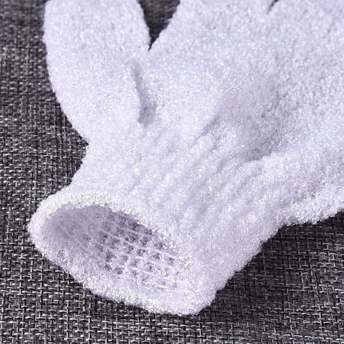 Hotop 4 Pairs Shower Gloves Scrubbing Gloves Dual-Sided Exfoliating Glove Body - Image 3