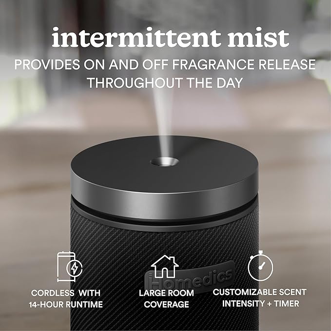 Homedics SereneScent Waterless Essential Oil Diffuser, Cordless Rechargeable - Image 2
