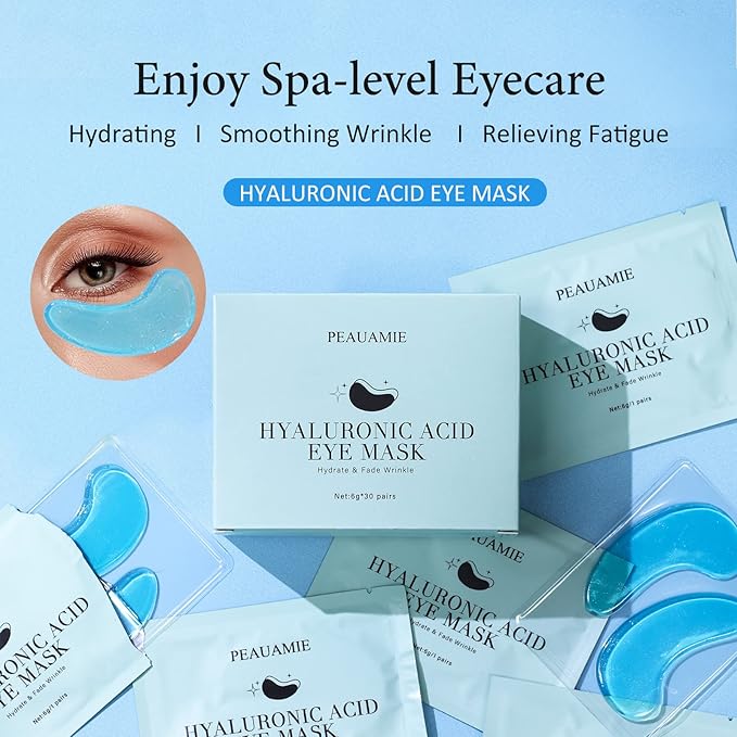 PEAUAMIE Under Eye Patchs Hyaluronic Acid Eye Mask - Image 2