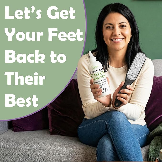 Callus Remover Gel & Double-Sided Foot File: 8 oz Extra Strength Callus Remover - Image 7