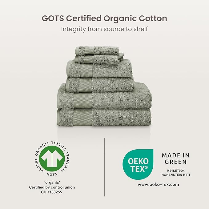 BIOWEAVES 100% Organic Cotton 700 GSM Plush Premium Washcloths 13" x 13" GOTS - Image 7