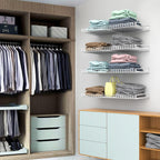 Ultrawall Wall Mounted Storage Shelf for Garage, 4 Pack Metal Shelf Rack, Heavy-Duty Wall Organizer Shelves Suitable for Shop, Shed, Garage 23.5inch x 12inch(White)