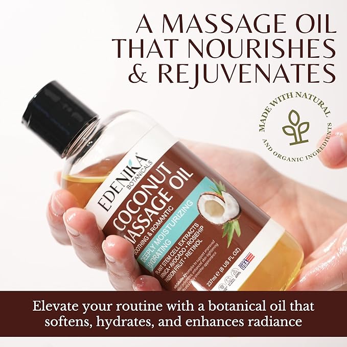 Edenika Botanicals Tropical Coconut Massage Oil - Image 3
