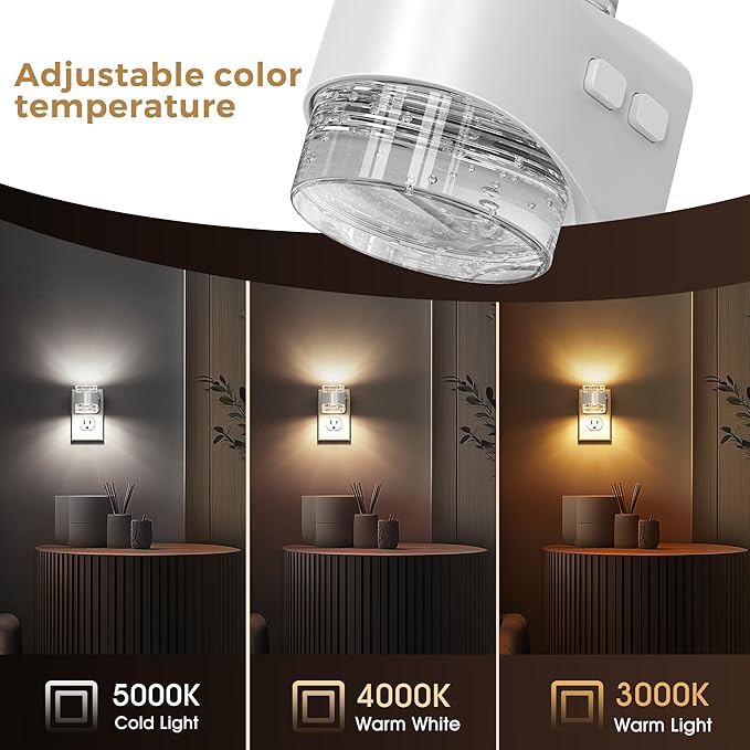 L LOHAS LED Night Light, 3CCT Bubble Night Lights Plug into Wall, - Image 2