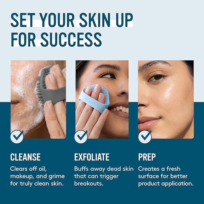 Sud Scrub® Antimicrobial Silicone Face Scrubber, 1 Pack, Gentle Face Exfoliator - Image 5