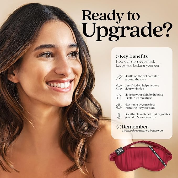 TheSleepGuard Pure Silk Sleep Mask Light Blocking Travel Essentials. Eye Masks - Image 4