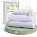 LANE LINEN 100% Organic Printed Cotton Sheets Twin Size, Classic Ticking Stripe by LaneLinen