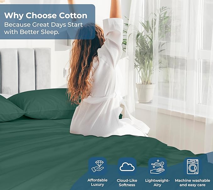 Royale Linens 100% Organic Cotton King Flat Sheet Only - Image 7