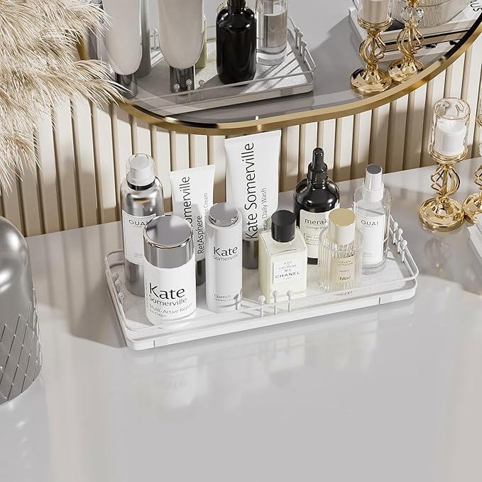 Bathroom Vanity Tray for Countertop Toiletries Perfume Makeup Soap Dispenser - Image 3