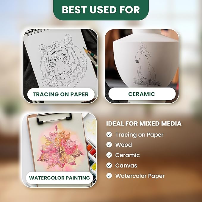 MyArtscape Graphite Transfer Paper Roll – 17" x 30ft Large Tracing Paper – Wax-Free Carbon Paper for Tracing on Canvas, Paper & Wood – Erasable Carbon Transfer Paper for Drawing & Sketching