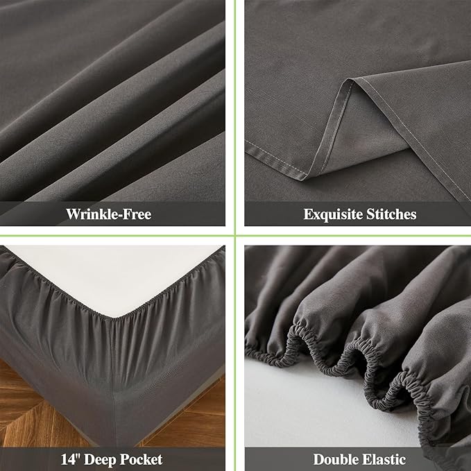 ILAVANDE King Size Sheets Set 6 Piece, Hotel Luxury Super Soft 1800 Series - Image 5