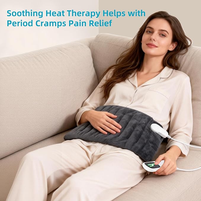 UTK XL Heating Pad for Back, Electric Heat Pad for Period Cramps Pain Relief - Image 2