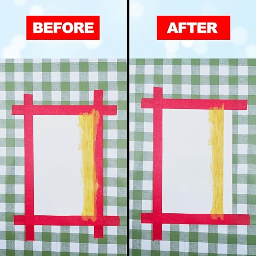 Bligo 10 Pack Red Painters Tape 1 Inch x 55 Yards, Medium Adhesive Masking Tape Bulk (550 Total Yards), Residue-Free for Painting, DIY Crafting, Indoor & Outdoor Use