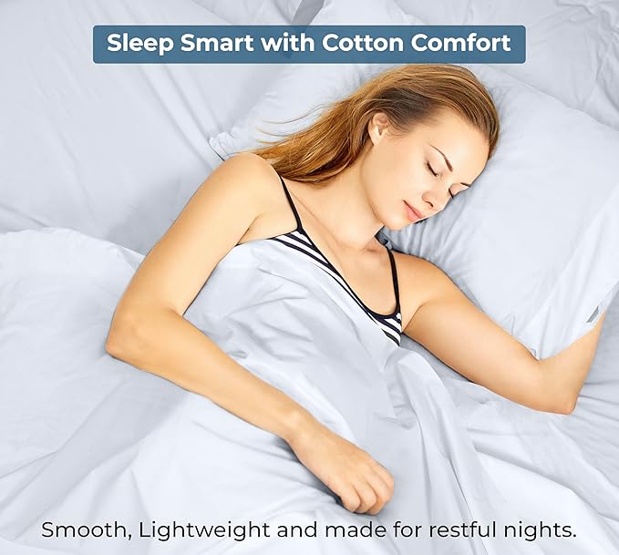 Royale Linens 100% Organic Cotton King Flat Sheet Only - Image 9