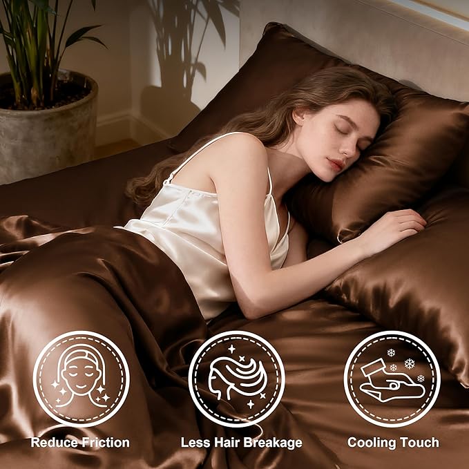Love's cabin Full Size Satin Sheet Sets - Image 3