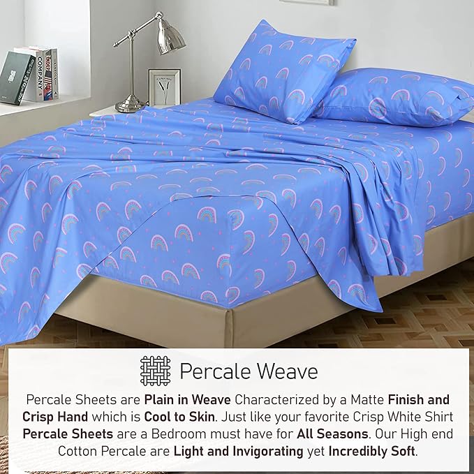 RUVANTI 100% Cotton Sheets – Queen Size Percale Bedding, Cooling & Breathable - Image 6