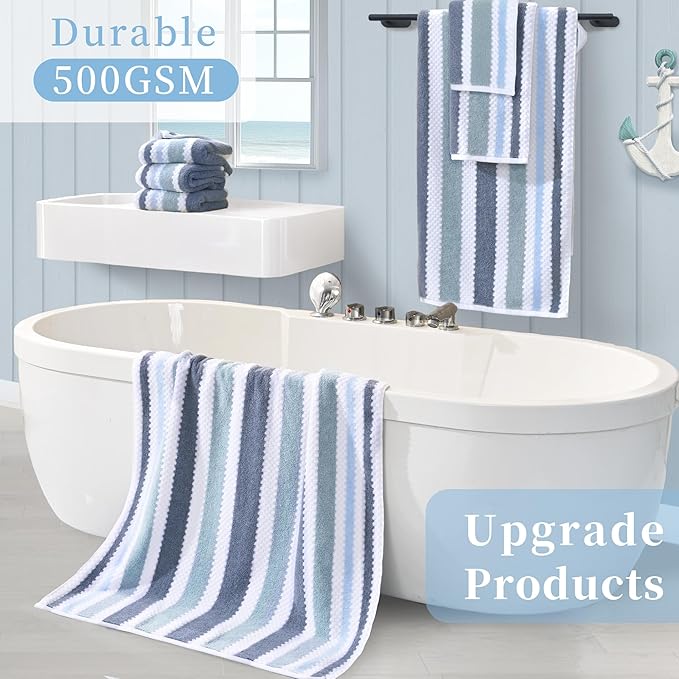 Waffle Washcloths for Bathroom, Wash Cloths 6 Pack 13"x13" - Image 4