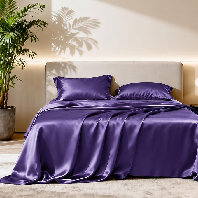 Love's cabin Twin Satin Sheets Sets by Lovescabin