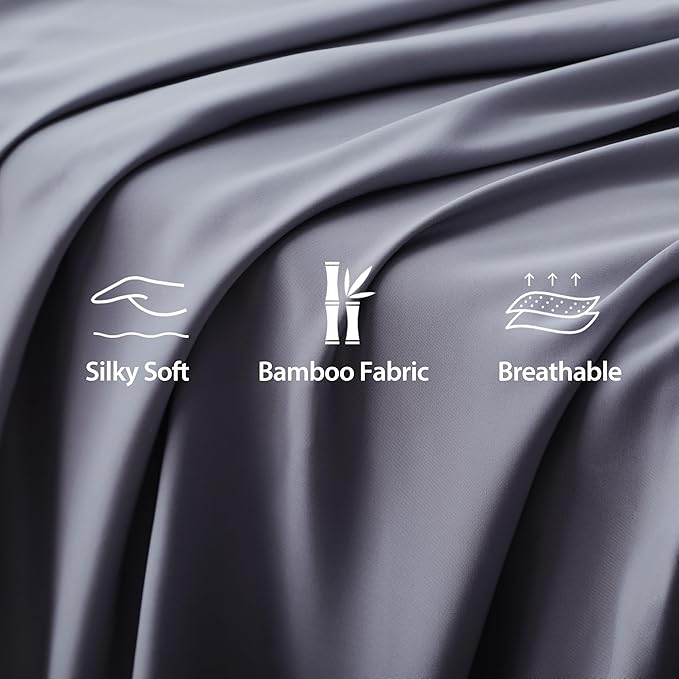 Bamboo Viscose Flat Sheets Only, Sateen Weave Calking Size Flat Sheet Only - Image 3